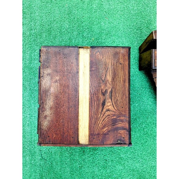 Antique Japanese Zelkova Wooden 7-Drawer Tansu Haribaku Sew/Trinket Storage Box - Picture 13 of 14